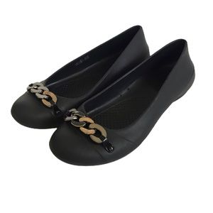 Crocs Gianna Chain Link Slip On Ballet Flats Shoes